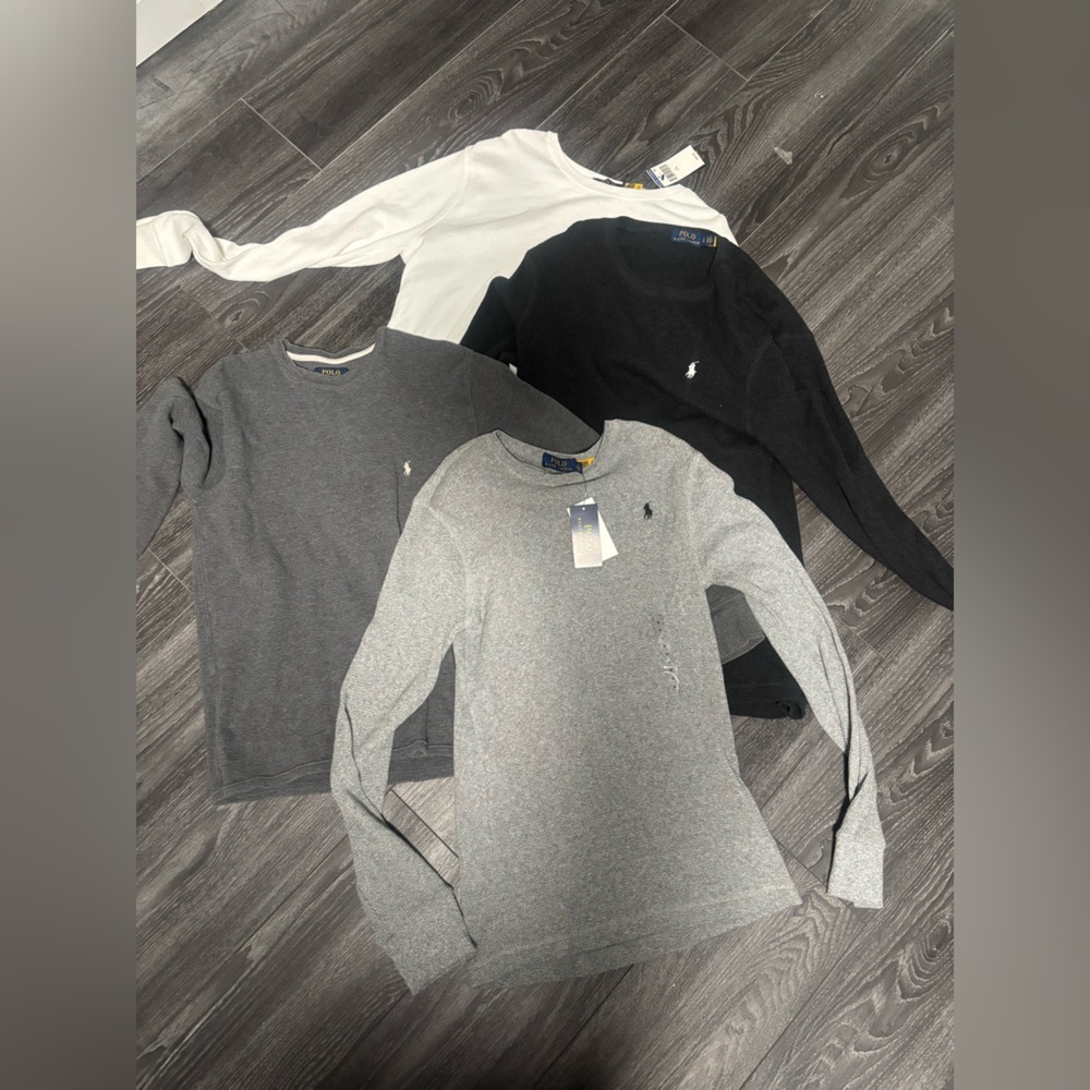 Polo by Ralph Lauren Men's Thermal - Black, Gray, White